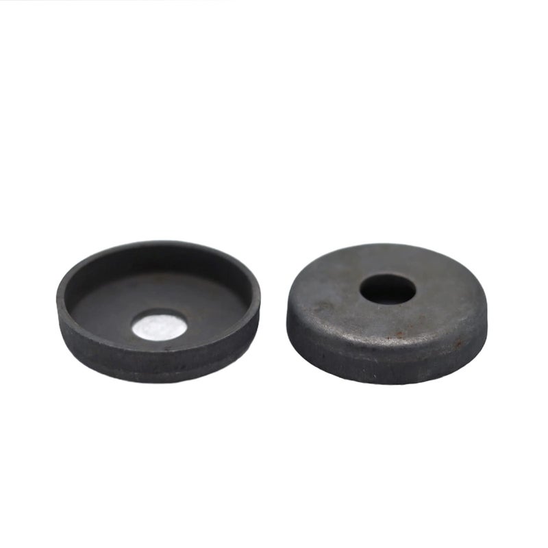 KOMORAX 4 (Four) 1.5" Steel Weld On Cups Feet Metal Wrought Iron Patio Chair Leg Caps - Image 1